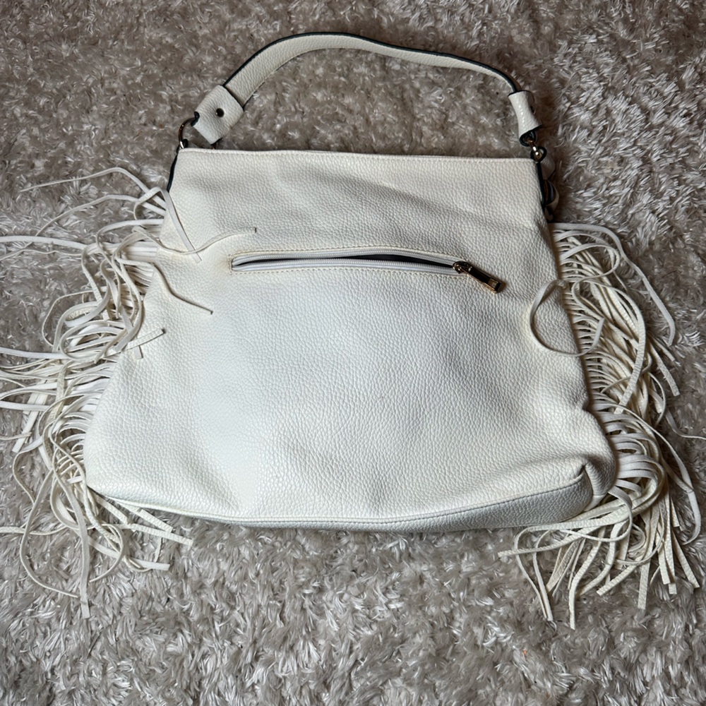 Mellow World White Fringe Shoulder Bag